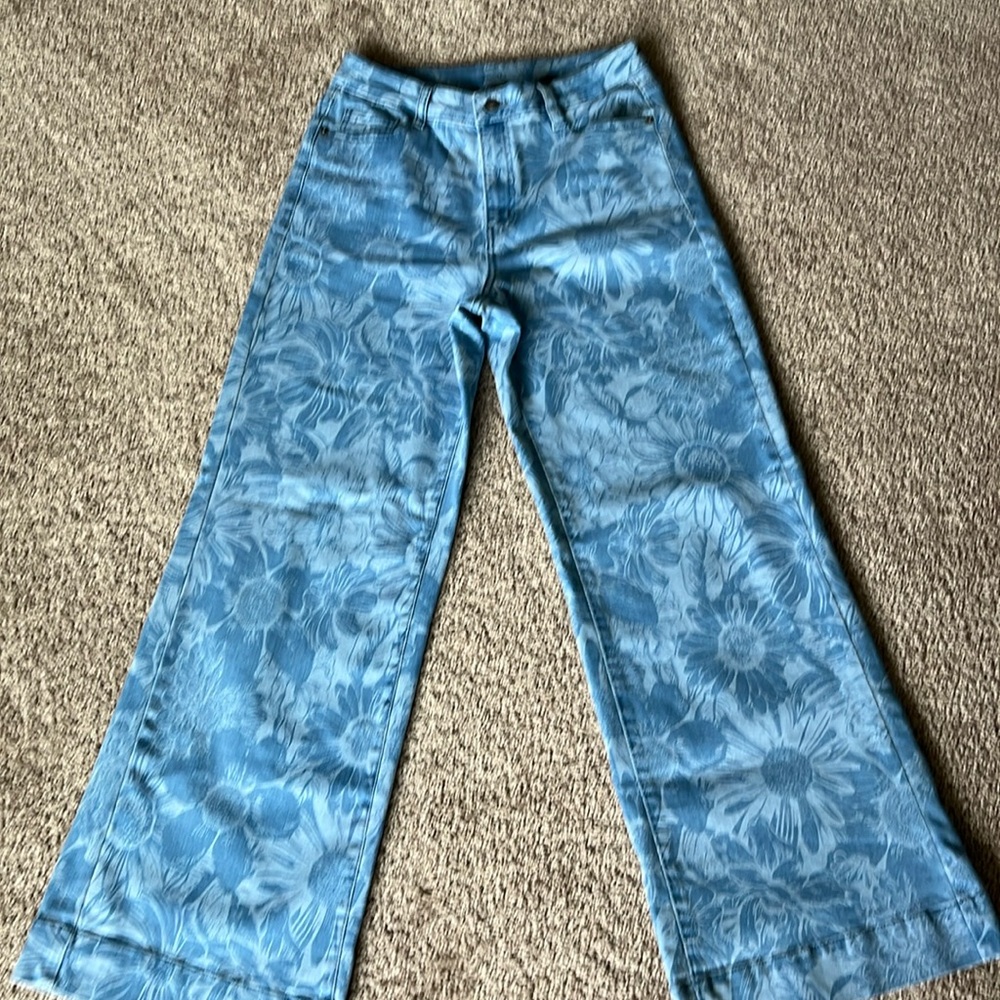 George Brand Floral Wide Leg Jean
